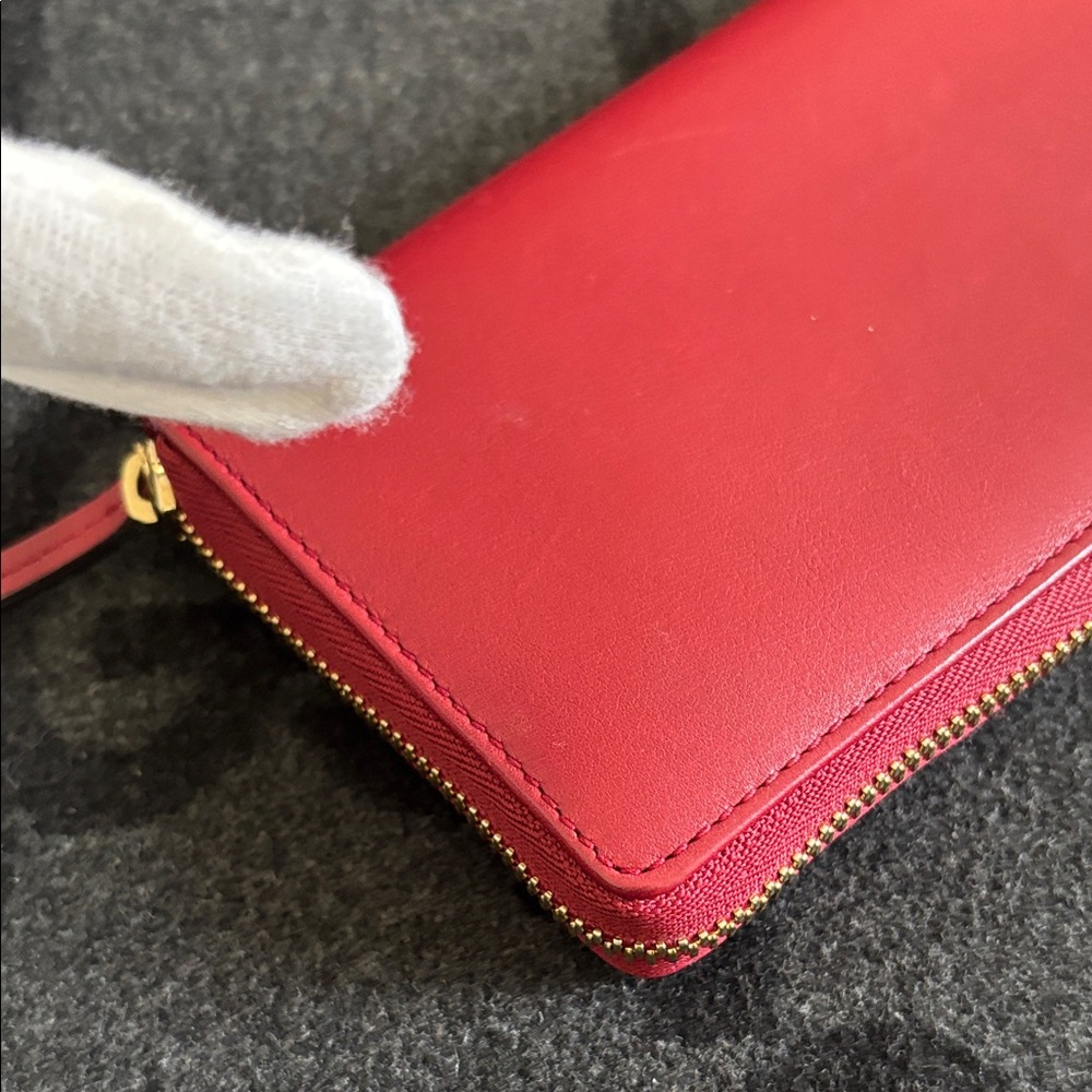 🌟 Gucci Microguccissima Red Leather Zip-Around Wallet 🌟 - Picture 9 of 17